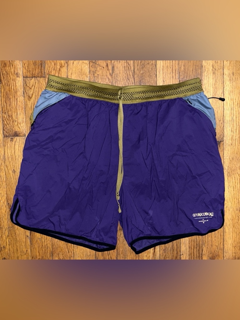 Nike Gyakusou Designer Athletic Multipurpose Running Workout Shorts-Purple Sz L